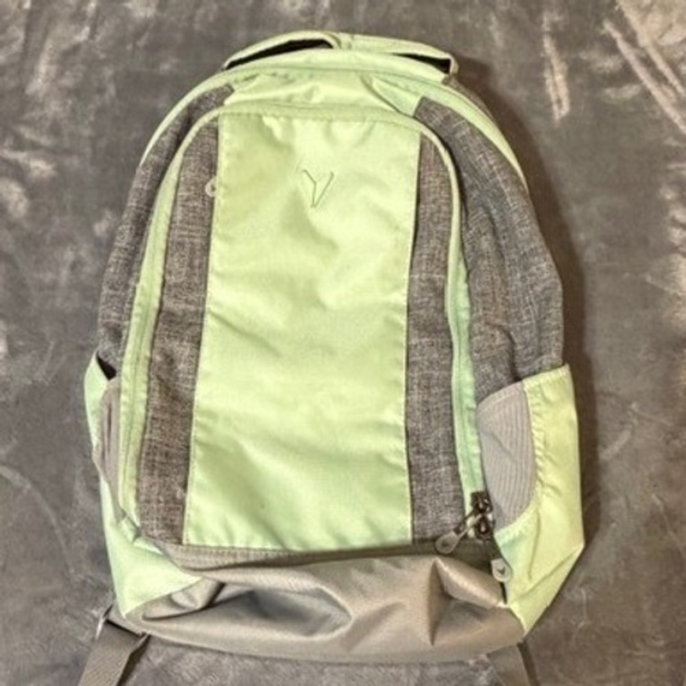 Bondka Backpack Light Green Gray Adult Youth School Travel Bag Laptop Bag